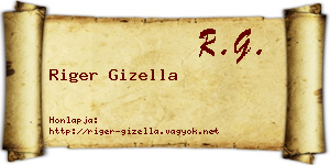 Riger Gizella névjegykártya