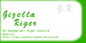 gizella riger business card